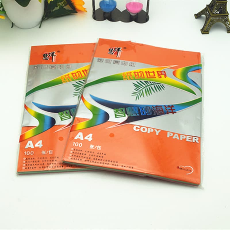 Wholesale A4 color copy paper, advertising paper, printing paper, various promotional papers, student office stationery supplies 3