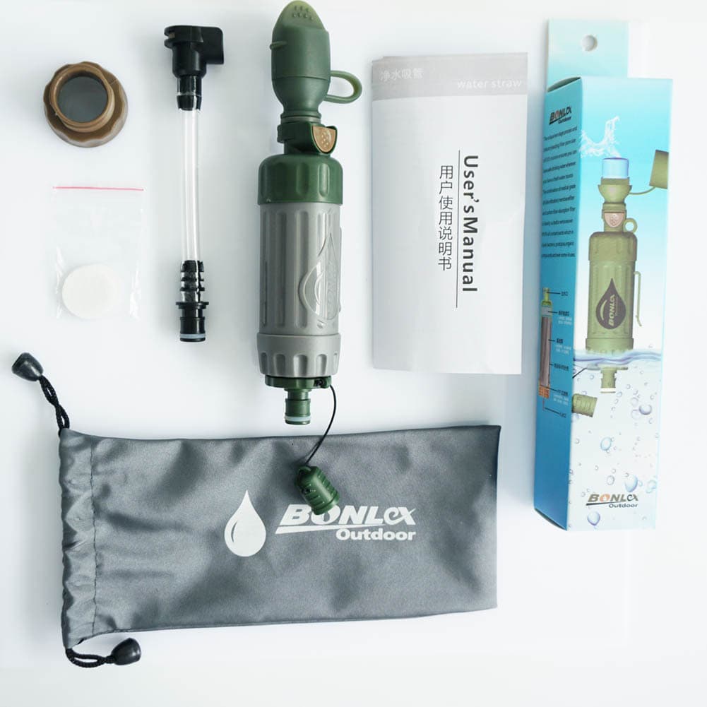 Outdoor multifunctional water purifier for individual soldiers. Earthquake emergency equipment for individual soldiers. Portable multifunctional direct-drinking water purifier. 1