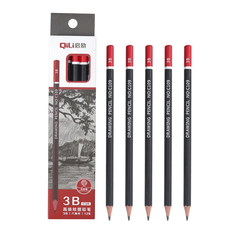 Sketch pencil art 2B pencil 2b box student painting 2h-14b log drawing sketch pen set wholesale 4