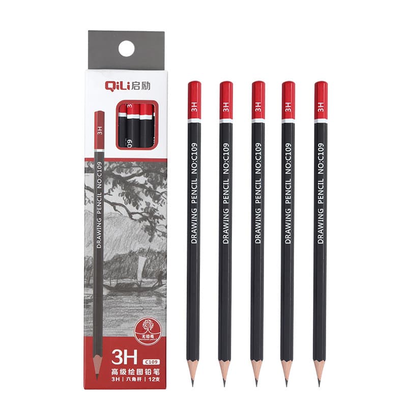 Sketch pencil art 2B pencil 2b box student painting 2h-14b log drawing sketch pen set wholesale 5