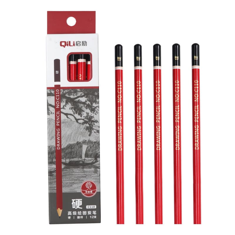 Sketch pencil art 2B pencil 2b box student painting 2h-14b log drawing sketch pen set wholesale 9