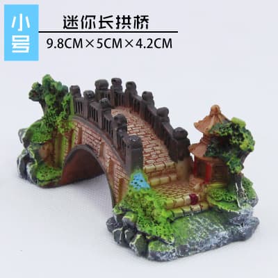 Manufacturer supplies fish tank landscaping decorative bridge, aquarium equipment accessories, fish and shrimp resin bridge, turtle climbing platform three-eye bridge 10
