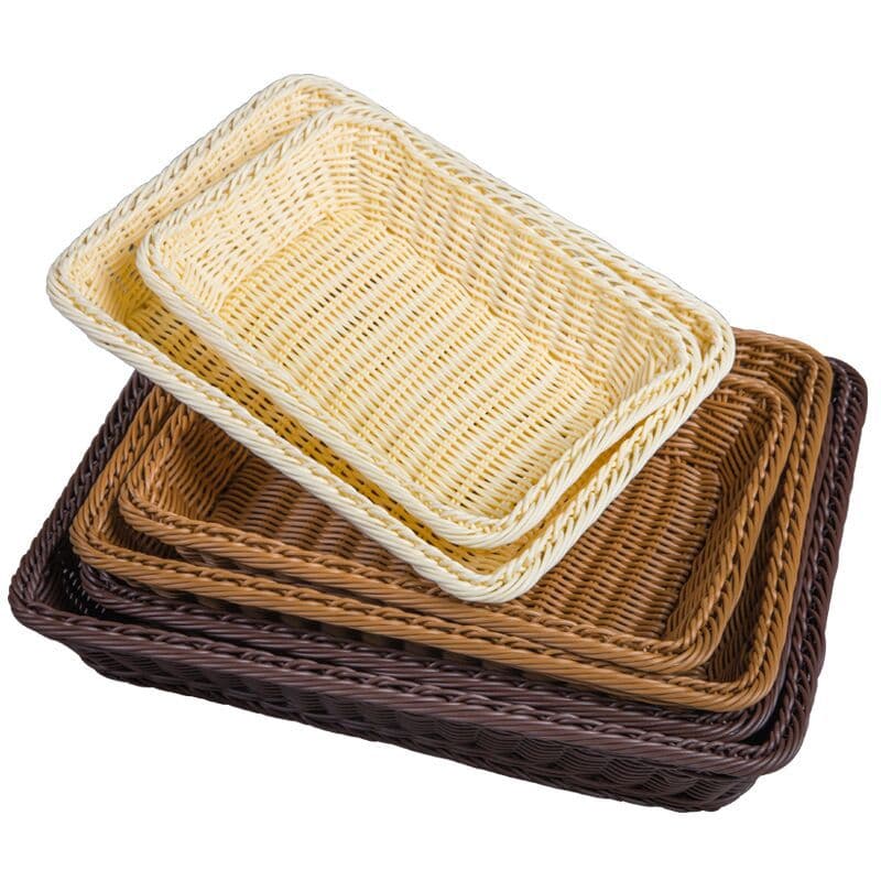 Fruit Basket Bread Basket Supermarket Hotel Display Basket Display Basket Handmade Storage Basket Rattan Basket Imitation Rattan Basket 6