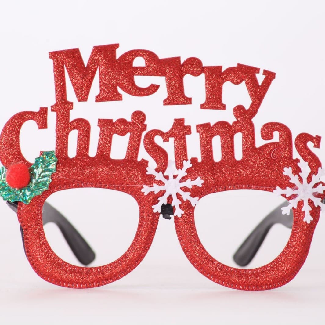 2026 cross-border Christmas decoration glasses Christmas adult and children photo props snowman tree bow glasses frame 7