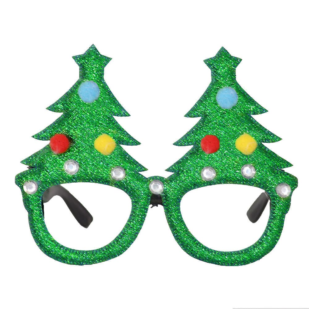 2026 cross-border Christmas decoration glasses Christmas adult and children photo props snowman tree bow glasses frame 9