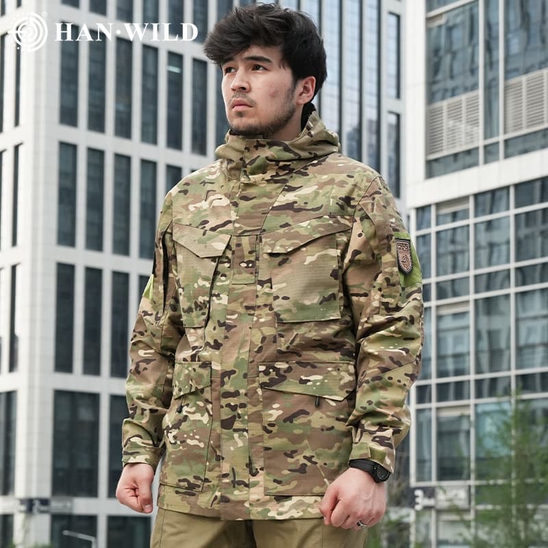 Hanye Outdoor M65 Tactical Windbreaker Camouflage Clothes Men's and Women's Work Jackets Urban Special Service Outdoor Mountaineering Clothes 3