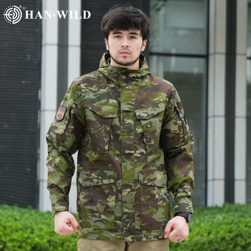Hanye Outdoor M65 Tactical Windbreaker Camouflage Clothes Men's and Women's Work Jackets Urban Special Service Outdoor Mountaineering Clothes 4