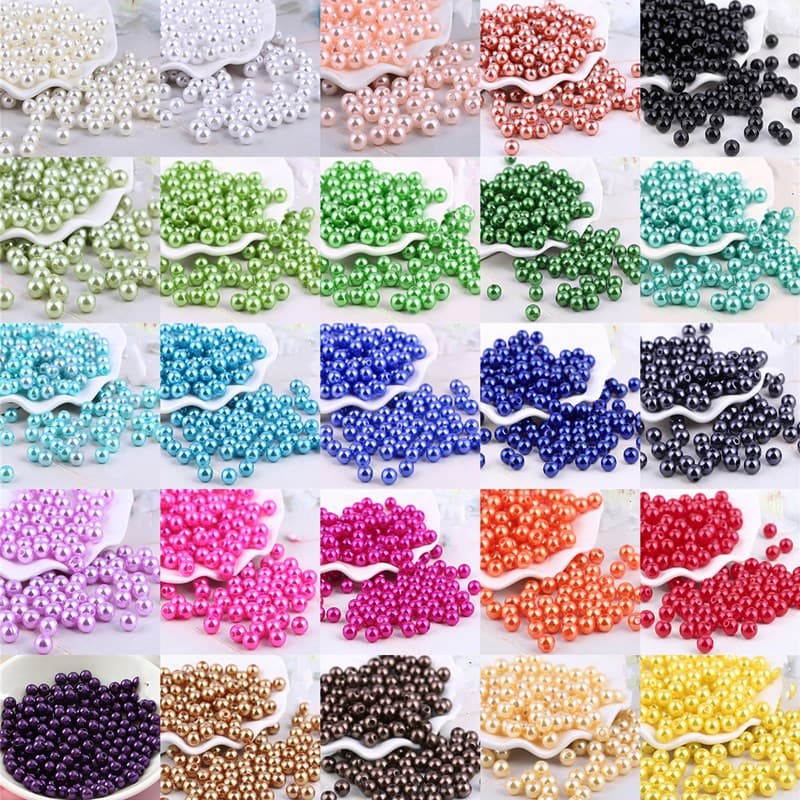 3mm-20mm high-quality water-milled imitation pearls, high-quality ABS imitation pearls, colorful diy hand-pierced beads, straight hole perforation 2