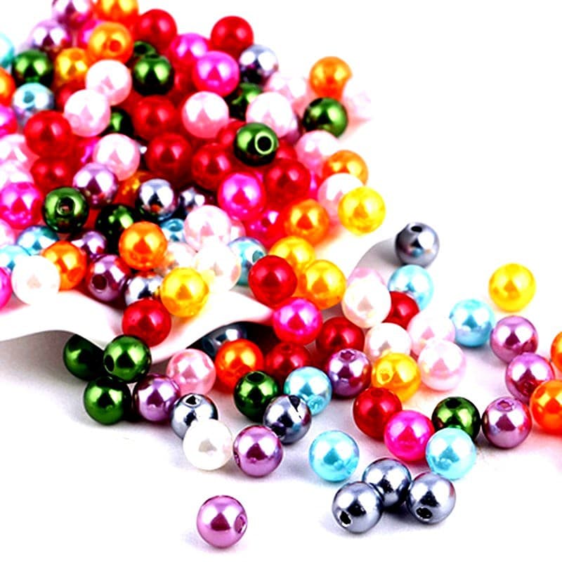 3mm-20mm high-quality water-milled imitation pearls, high-quality ABS imitation pearls, colorful diy hand-pierced beads, straight hole perforation 6