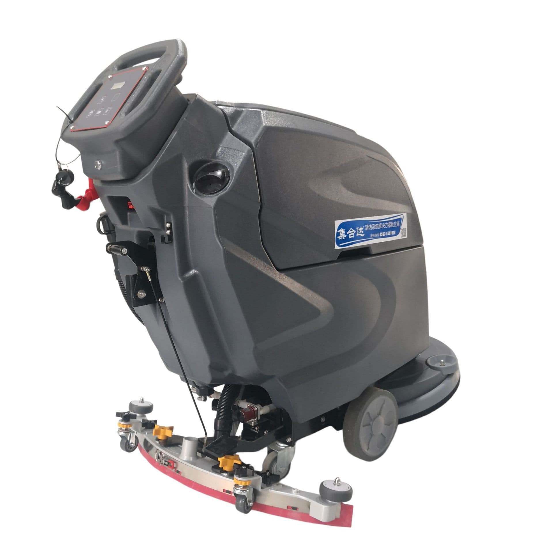 Hand push floor scrubber, commercial floor scrubber, dust removal floor cleaning machine, factory direct sales 5