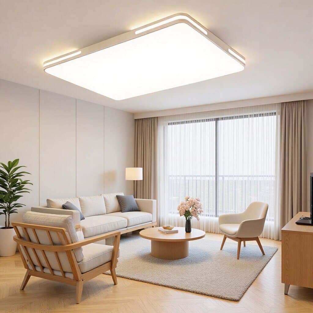 Ultra-thin LED ceiling lamp rectangular living room lamp simple room bedroom lamp study aisle balcony Zhongshan lamp 4