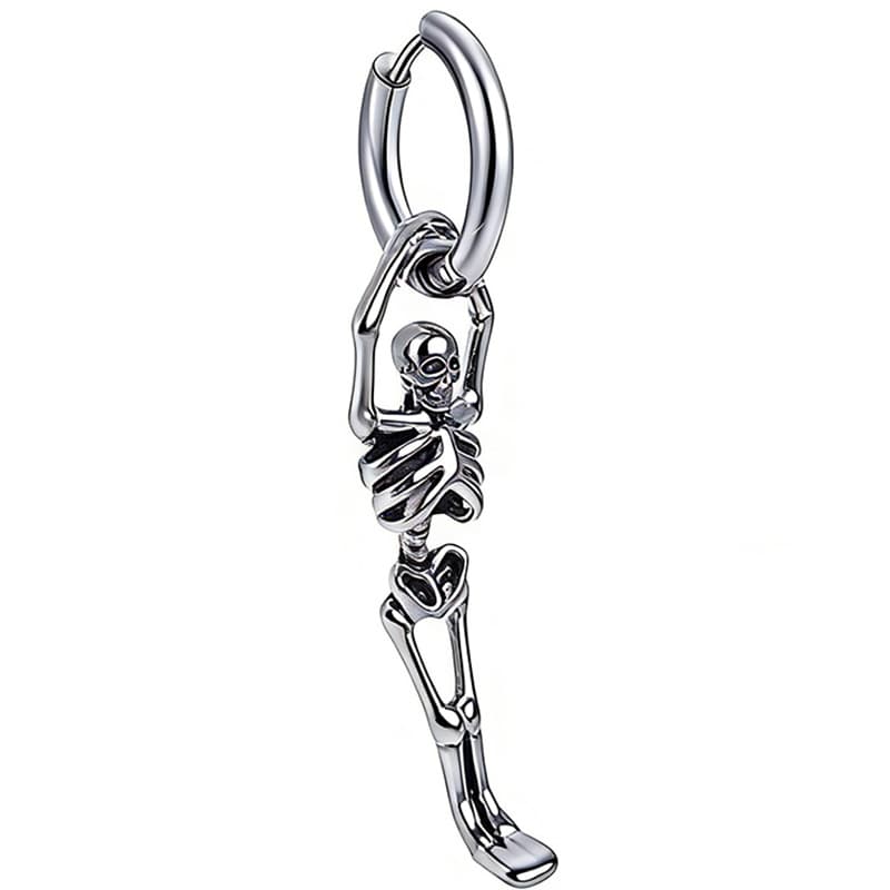 Posalina Stainless Steel Metal Dark Punk Style Cross Skull Love Tai Chi Ear Buttons for Women and Men 6