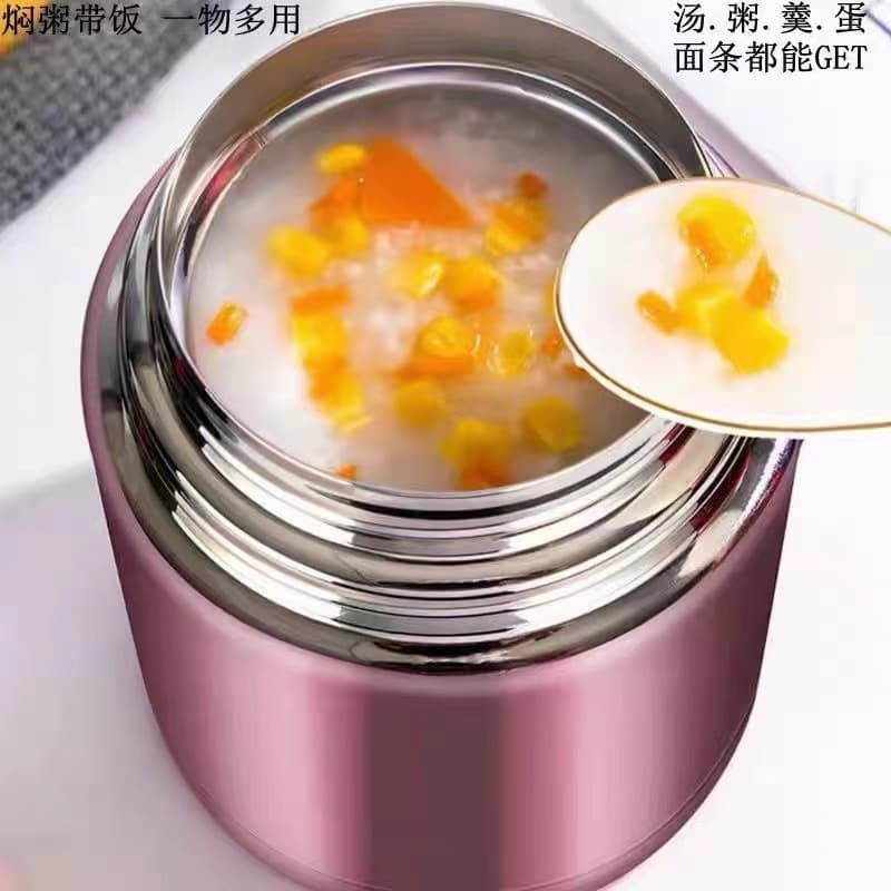 Stew beaker 304 stainless steel vacuum insulation stew kettle large capacity portable porridge simmering pot gift kettle custom made 5