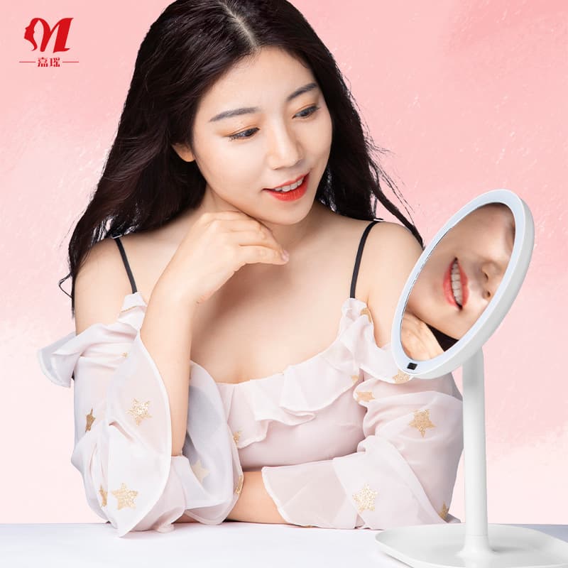 Cross-border human body induction high-end desktop with LED light mirror desktop makeup mirror ins dressing table beauty mirror 3
