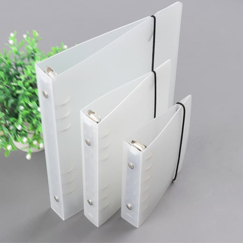 PP transparent shell binder strap notebook porous folder removable file folder office supplies 1