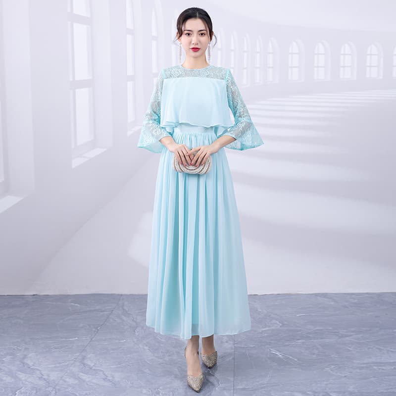 Evening dress long 2026 new Korean style banquet dress slimming AliExpress party host dress 8