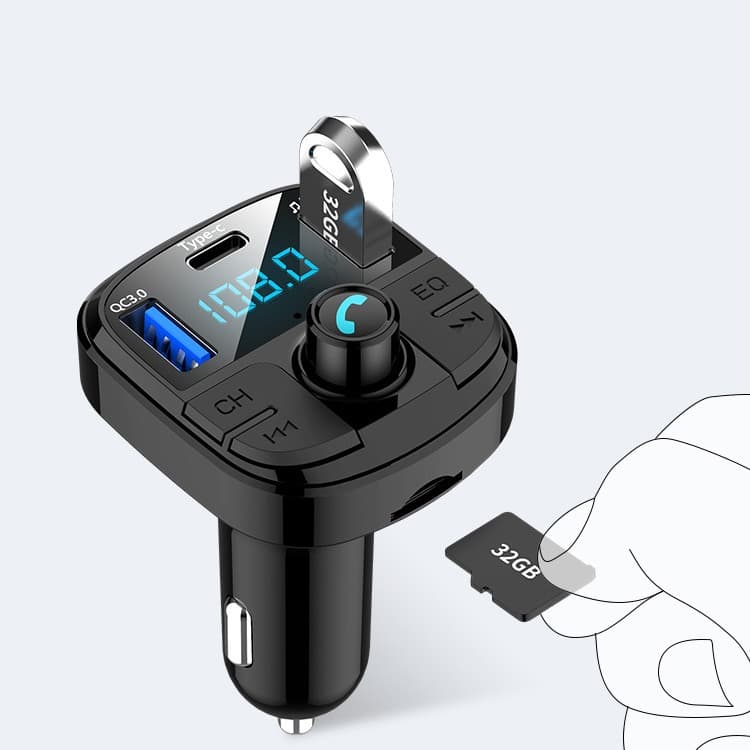BT29 car MP3 Bluetooth player hands-free fm transmitter receiver car audio compatible U disk cigarette lighter type 6