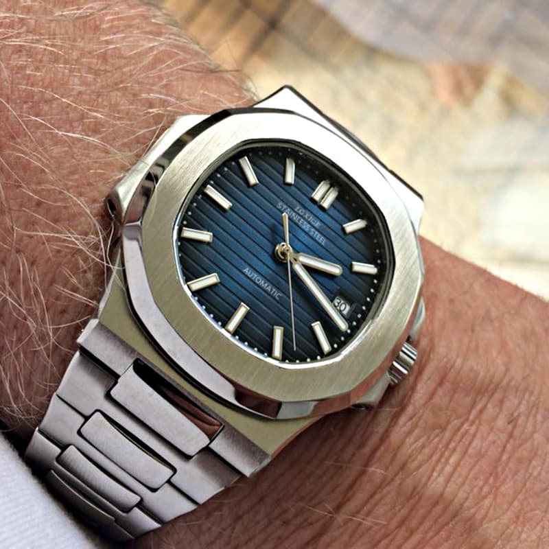 Automatic winding mechanical watch for men lgxige brand luxury men's watch 2019 new sapphire stainless steel watch 4