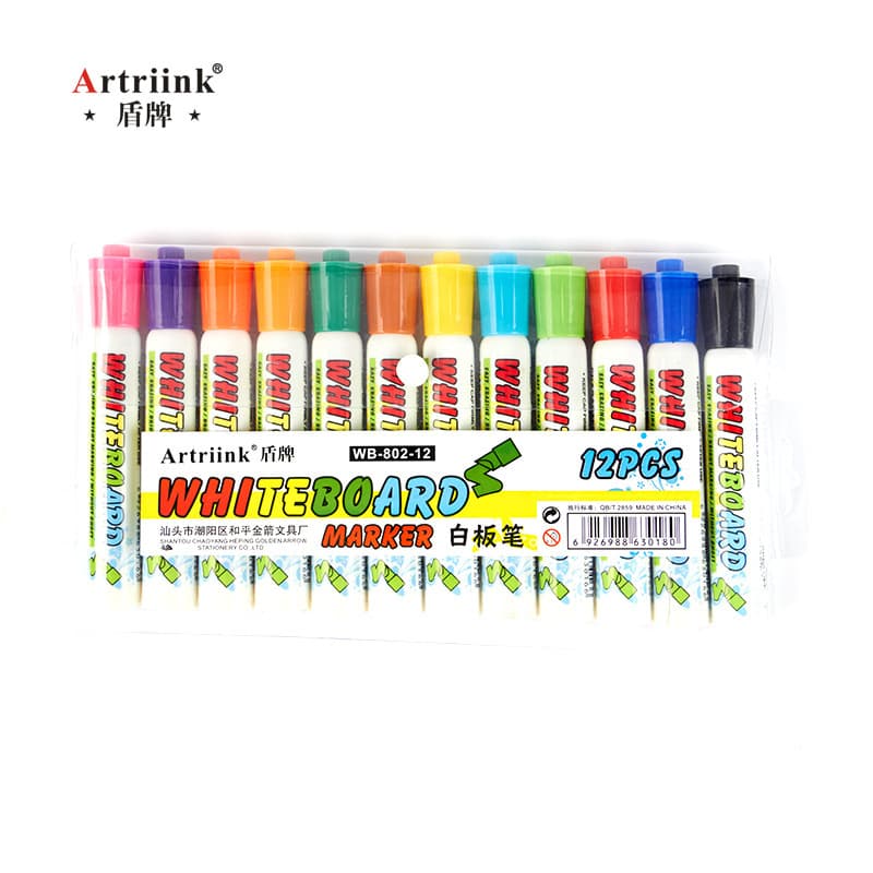 Refillable ink whiteboard pen, large capacity, easy to write and easy to erase, teacher-specific, environmentally friendly, non-toxic color children's marker set 6