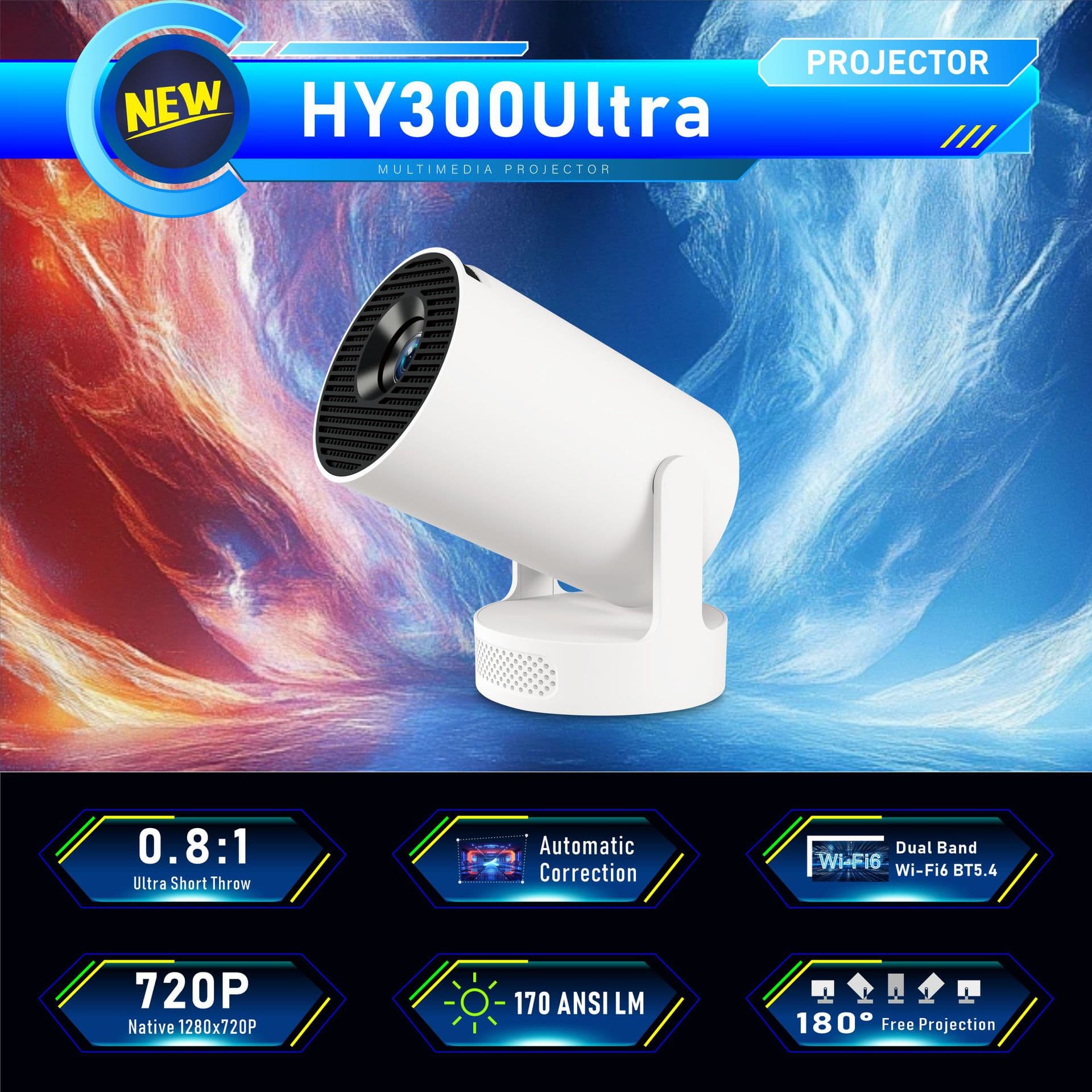 Popular YG300 Micro Mini Projector Home LED Portable Small HD Home Theater Projector 8