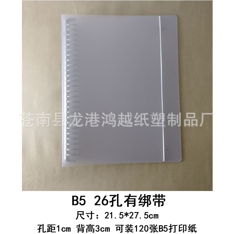 Twill pp transparent loose-leaf folder A4A5B5 hand ledger punched test paper data storage folder can be printed with patterns 9