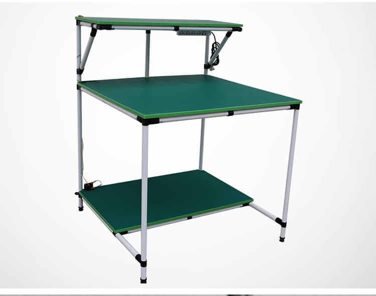 Supply of lean wire bar workbench pulley mobile workshop repair soldering table with enclosure anti-static operating table 5