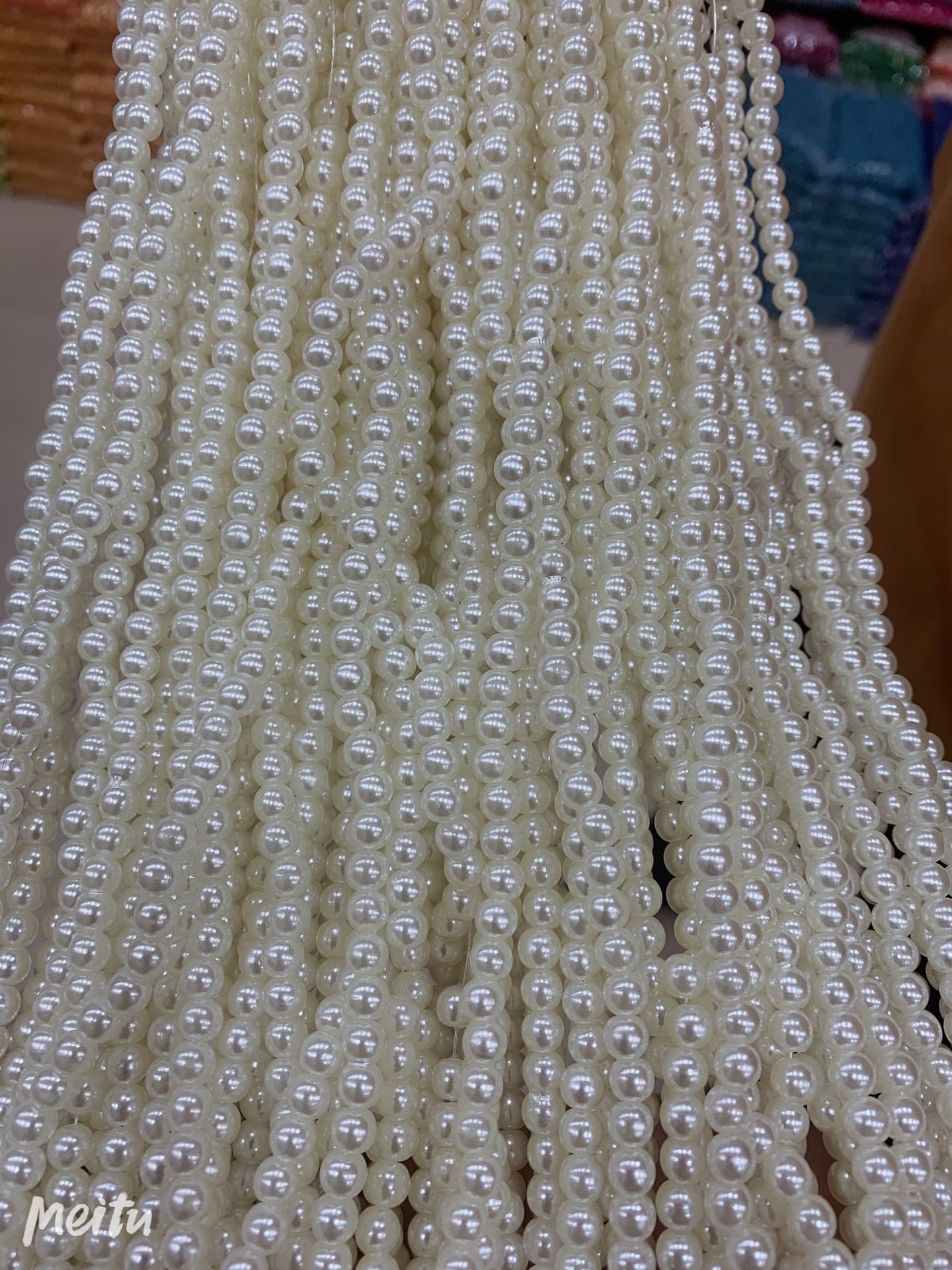 Manufacturer supplies straight hole ABS imitation pearl off-white perforated pearl jewelry clothing accessories straight hole pearl accessories 3