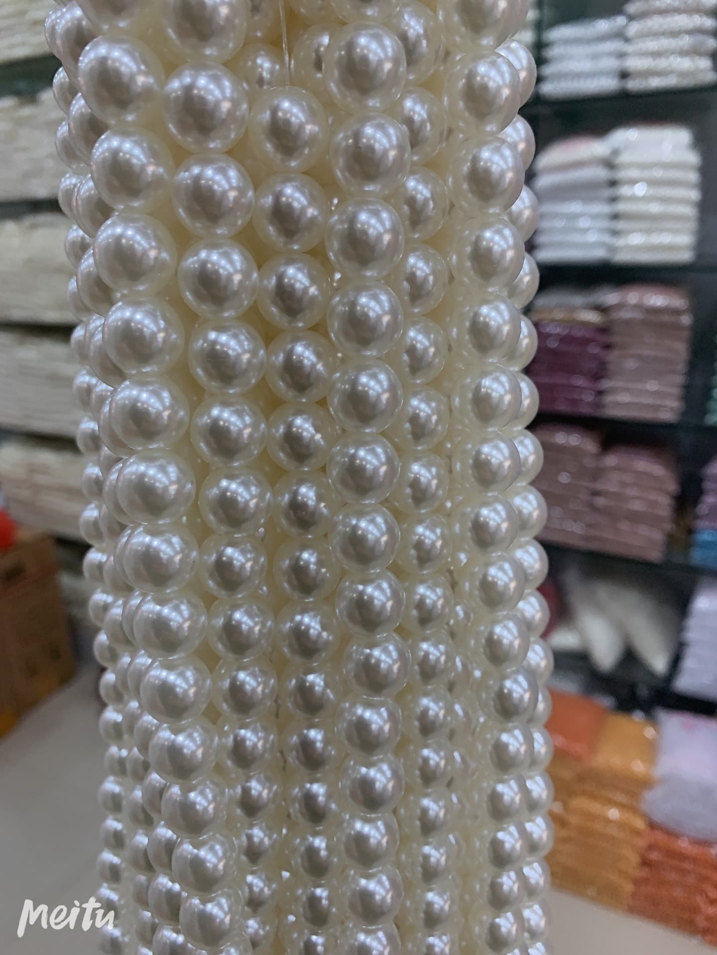 Manufacturer supplies straight hole ABS imitation pearl off-white perforated pearl jewelry clothing accessories straight hole pearl accessories 5