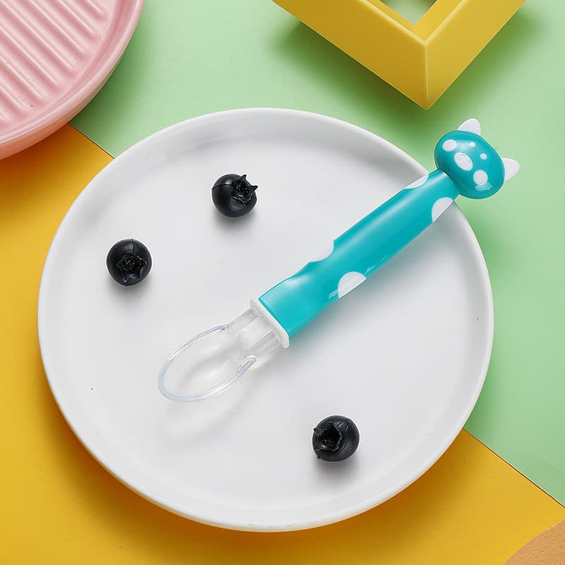 Baby silicone spoon, baby feeding spoon, soft head feeding spoon, baby eating training spoon, feeding feeding spoon 9