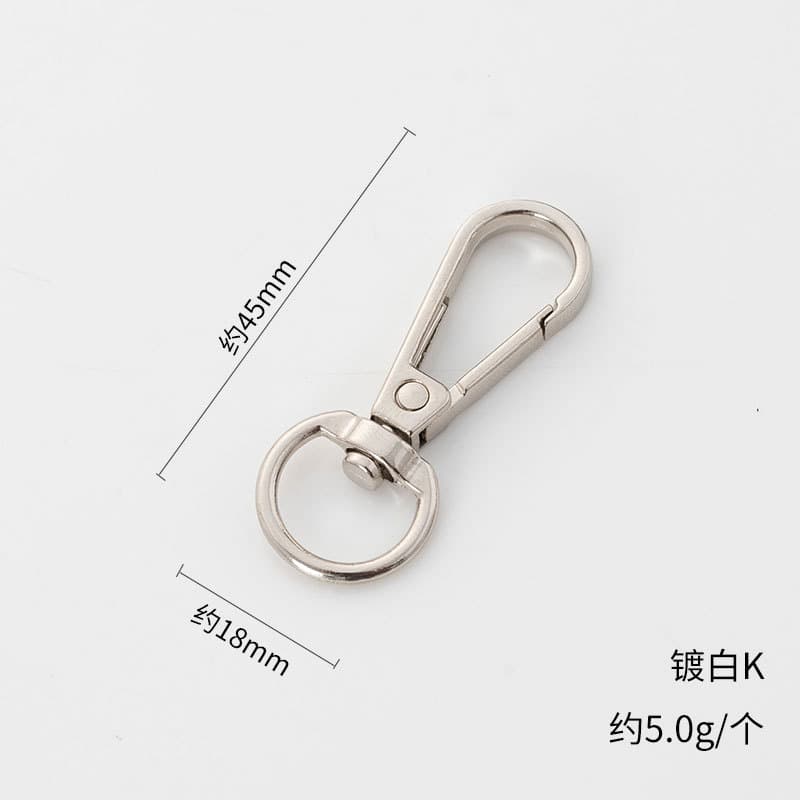 DIY jewelry accessories keychain handbag luggage handbag hardware dog buckle 5 points small plate buckle hook buckle car key buckle 8