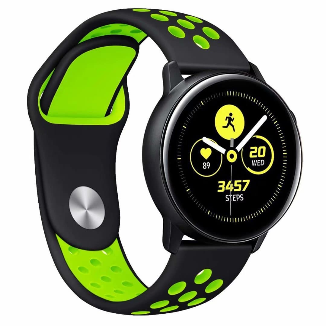 Suitable for Huawei GT5/4 Samsung gearS3 Huami Amazfit2 two-color silicone strap 20mm22mm smart 3