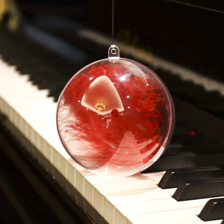 Christmas ball high transparent acrylic ball hollow ball holiday decoration gift creative ball plastic ball eternal flower hanging ball 3