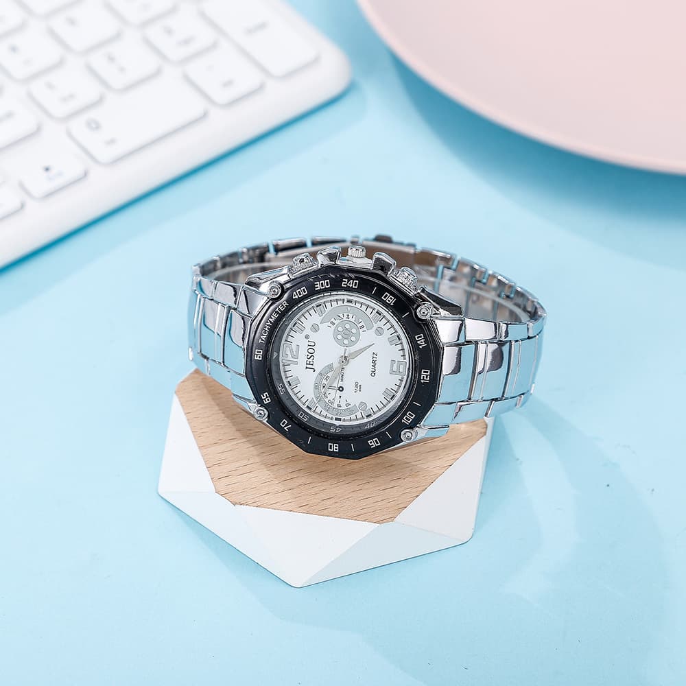 Exquisite gift set cufflinks plus wallet enlarged dial quartz watch plus pen factory direct sales D 4