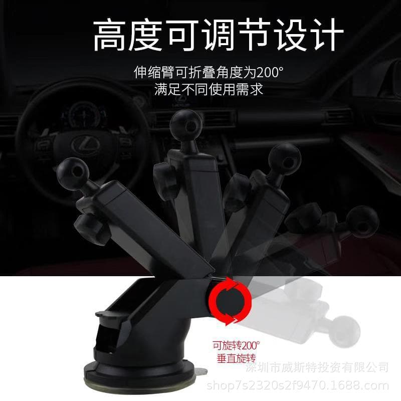 Gravity mobile phone holder accessories retractable pole base car 360 rotation silicone suction cup gel base holder 3