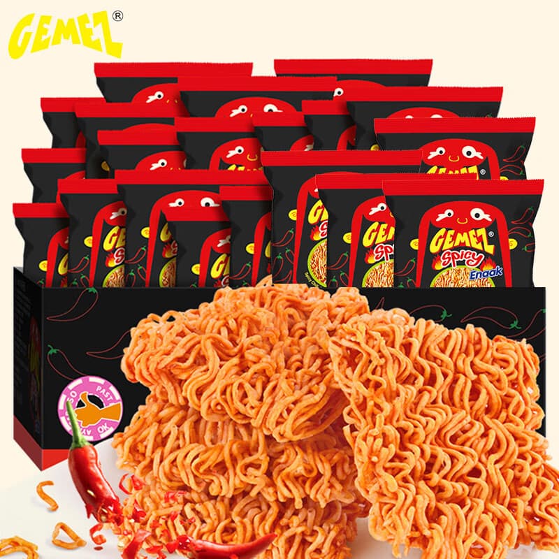 Indonesian imported snacks whole box Gemez chicken crispy noodles wholesale 14g*30 bags 4