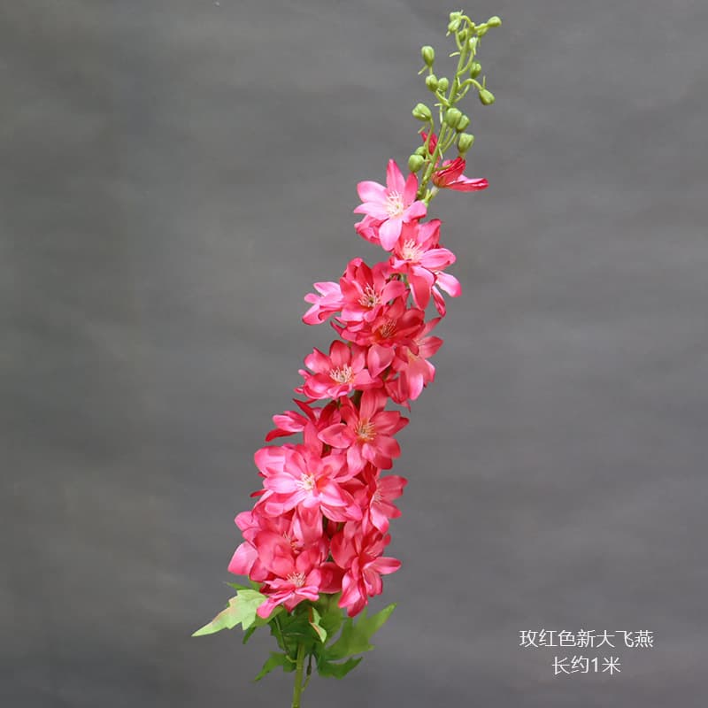New wedding simulation large delphinium artificial flowers fake flower vase wedding hall decoration placement accessories simulation flowers 9