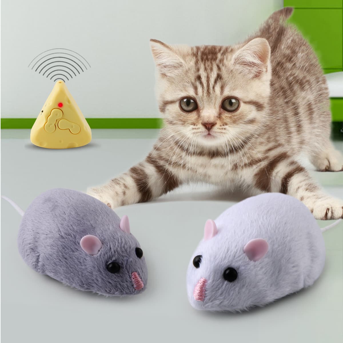 Funny cat toys, simulated infrared electric remote control mouse model, new and strange mouse prank toys 3