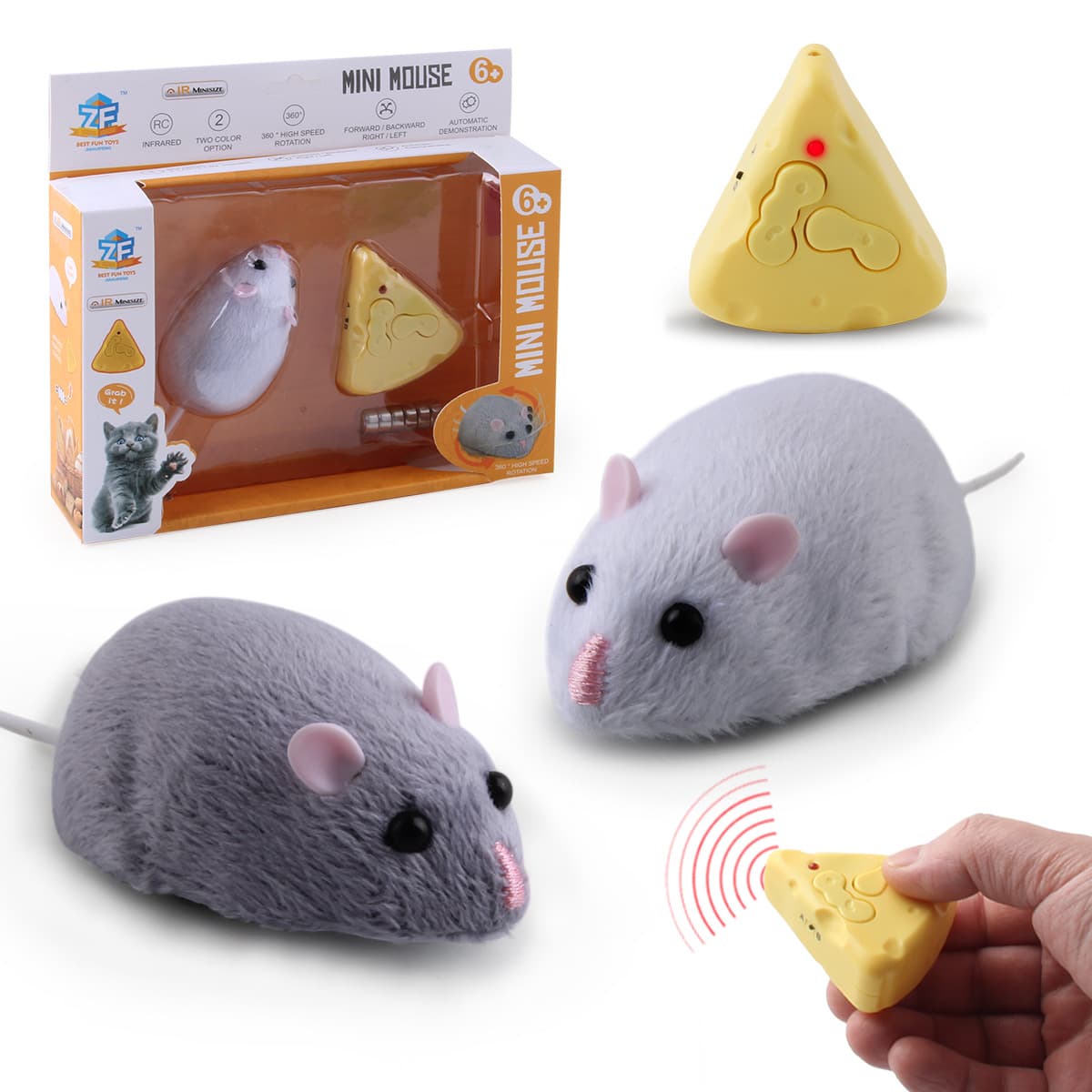 Funny cat toys, simulated infrared electric remote control mouse model, new and strange mouse prank toys 1