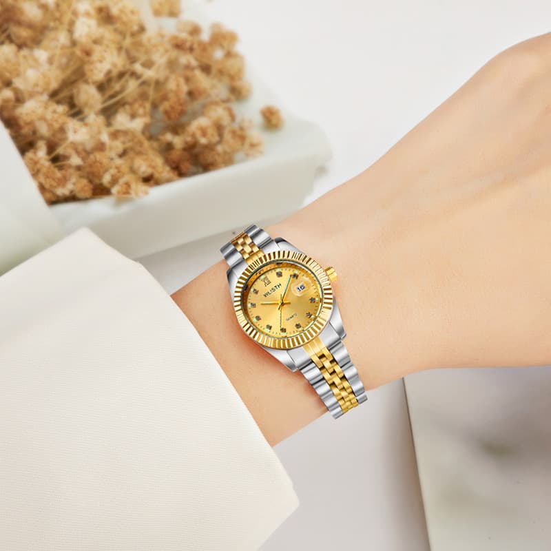 Wallis small and exquisite quartz watch waterproof luminous fashion simple watch couple watch men and women watch 5