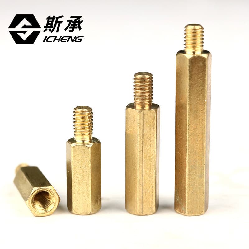 M3M4M5 metal copper column screw column isolation column hexagonal single-pass connection support Yin and Yang full thread screw rod 4