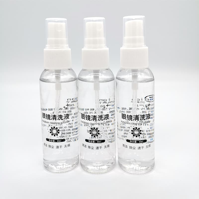 [Manufacturer wholesale] 60ml glasses cleaning liquid detergent water transparent color bottle spray printed advertising store name LOGO 5