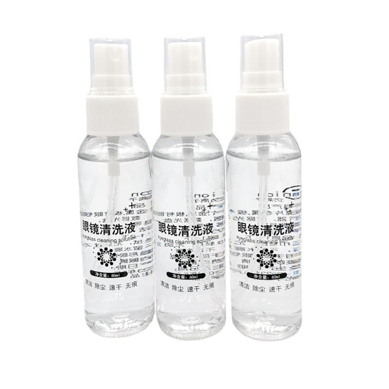 [Manufacturer wholesale] 60ml glasses cleaning liquid detergent water transparent color bottle spray printed advertising store name LOGO 6
