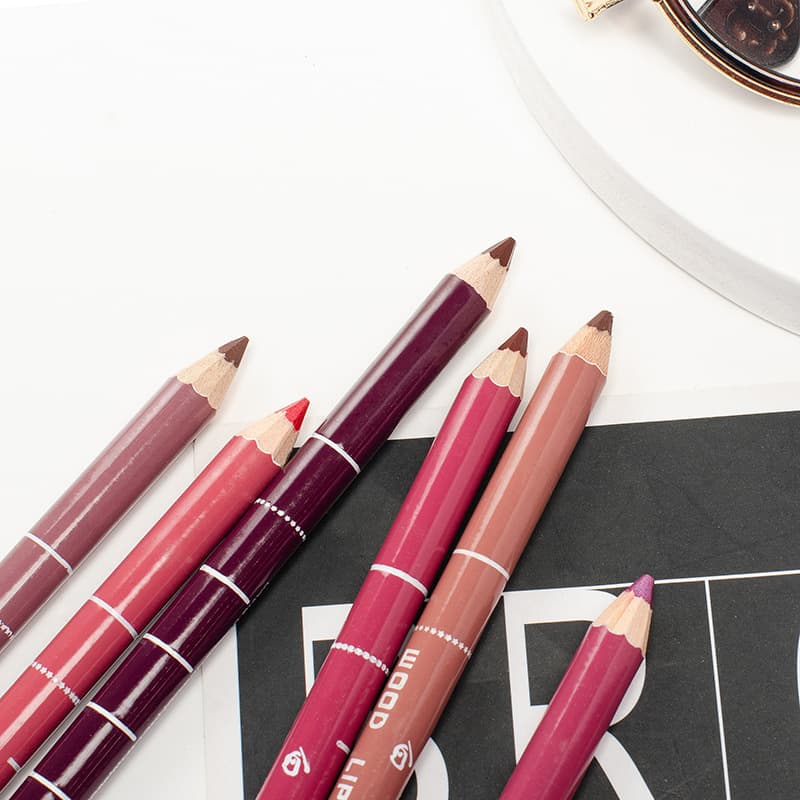 Cross-border AliExpress best-selling shadow lip liner small batch black rose nude brown red eyebrow pencil eyeliner 28 colors wholesale 5