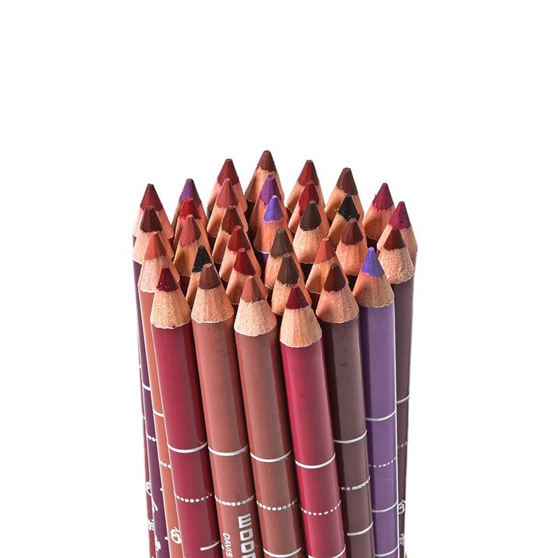 Cross-border AliExpress best-selling shadow lip liner small batch black rose nude brown red eyebrow pencil eyeliner 28 colors wholesale 6