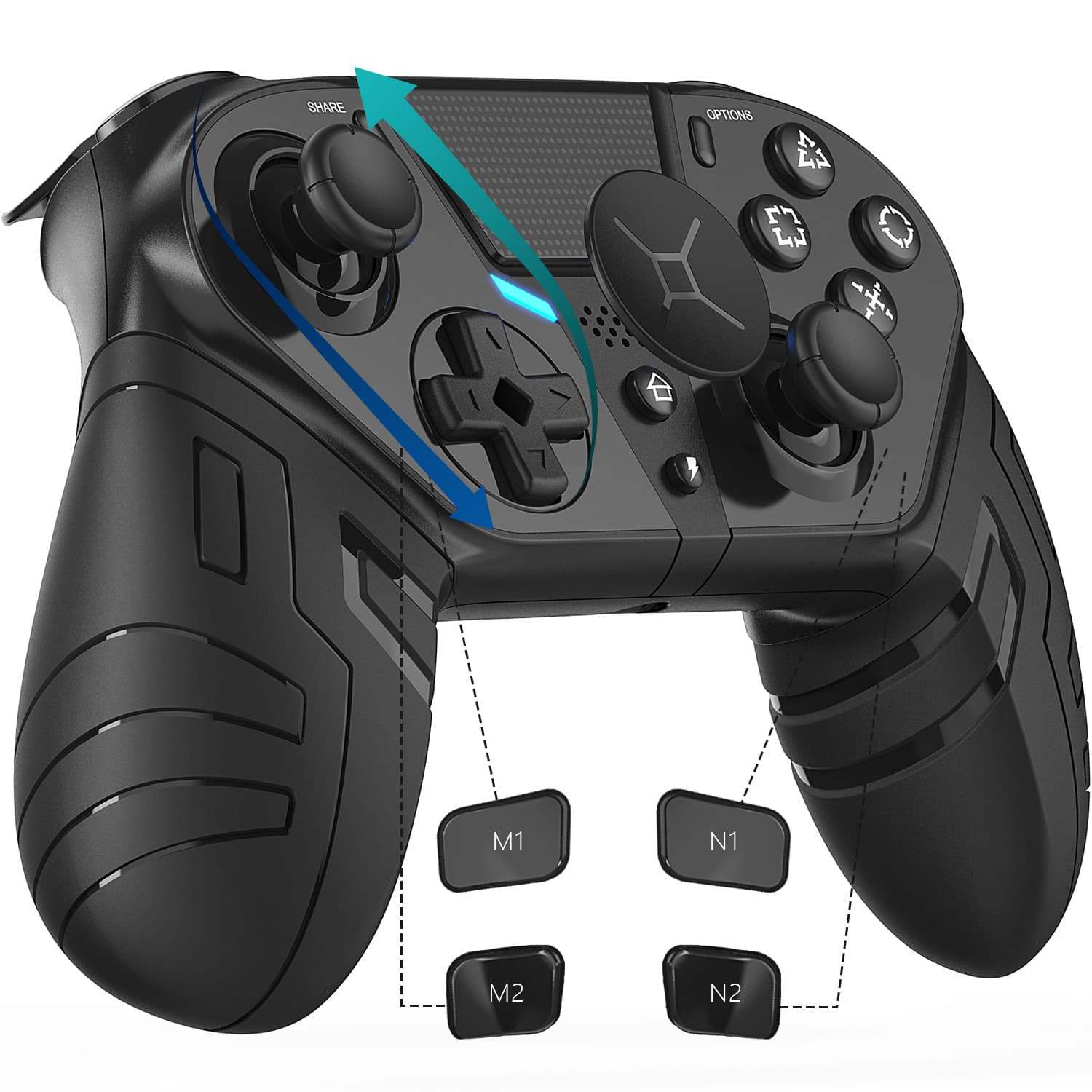 PS4 game controller silicone grip module somatosensory vibration PC mobile phone steamPS4 elite game console 3