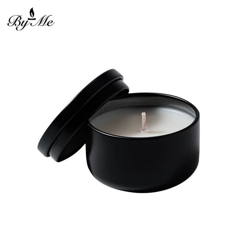 BYME scented candle sample 40g soy wax aromatherapy black tin can essential oil New Year's Eve balloon 6