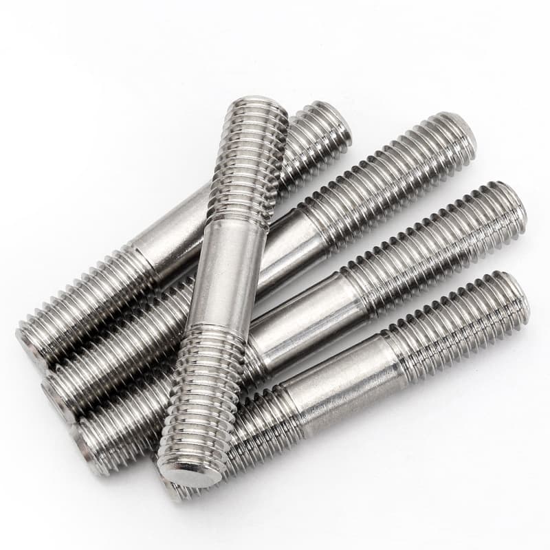 M2-M12 304 stainless steel double-headed bolt screws/studs with equal thread length/double-ended screw rod *20-500 3