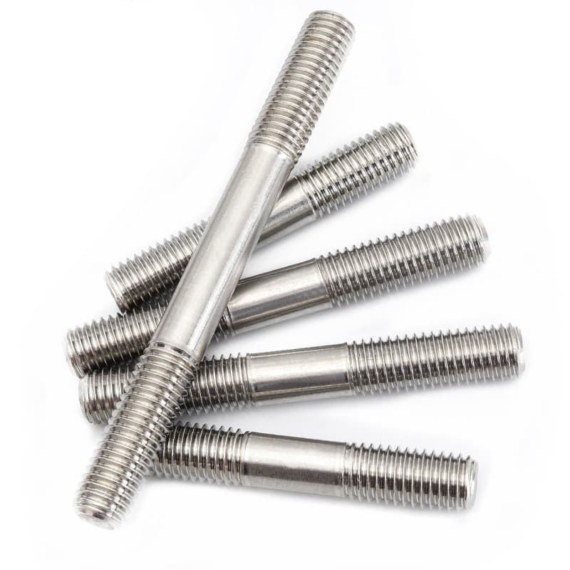 M2-M12 304 stainless steel double-headed bolt screws/studs with equal thread length/double-ended screw rod *20-500 4