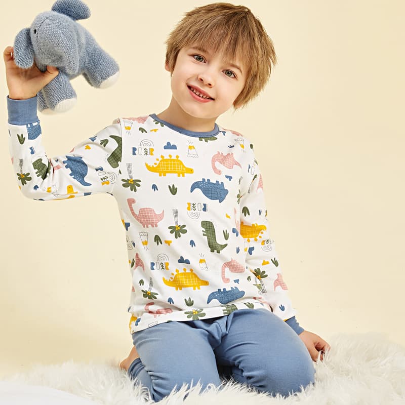 Children's autumn clothing set, pure cotton, boys and girls, autumn pants, thermal underwear, cotton baby base layer, pajamas, cotton sweater 4