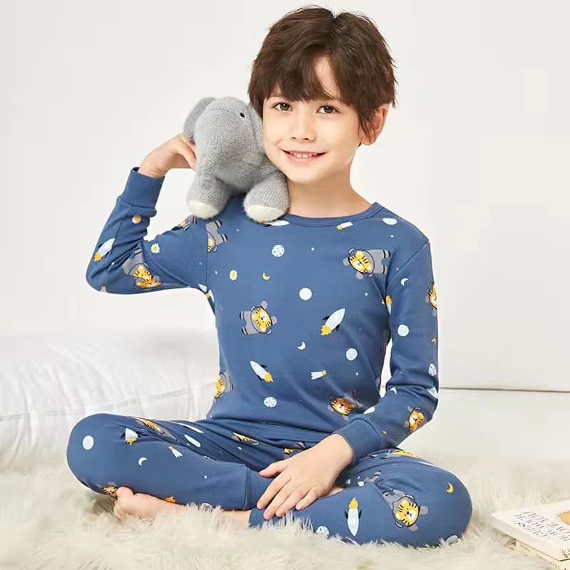 Children's autumn clothing set, pure cotton, boys and girls, autumn pants, thermal underwear, cotton baby base layer, pajamas, cotton sweater 5